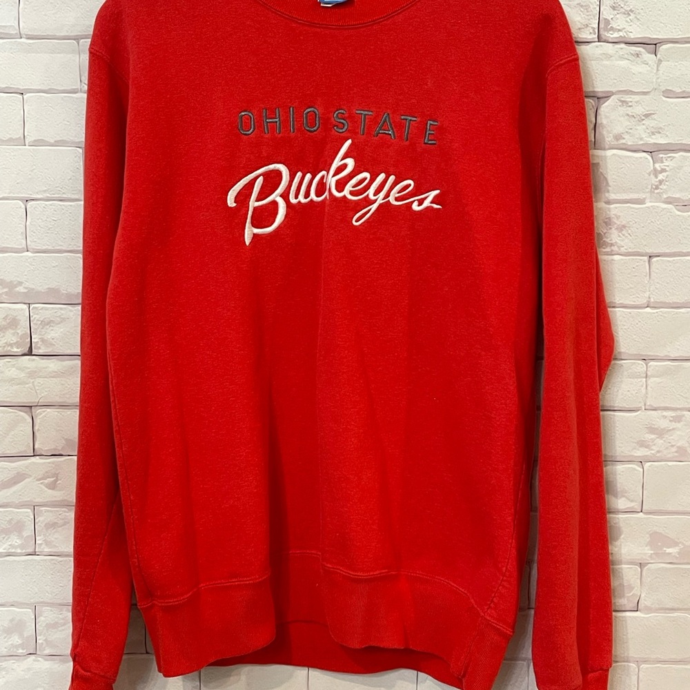 Vintage 90s Champion Red Ohio State Crewneck Sweater‎